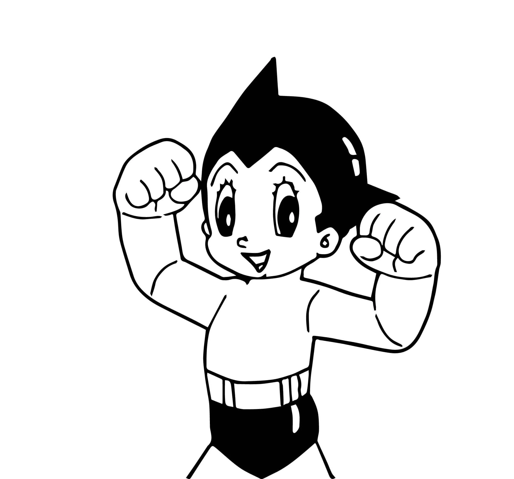 Astro Boy boyama sayfası – yaratıcılık, eğlenceli etkinlik
