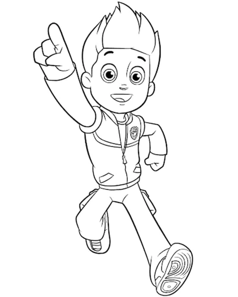 Ryder Paw Patrol boyama sayfası – PDF indir, sevimli karakter