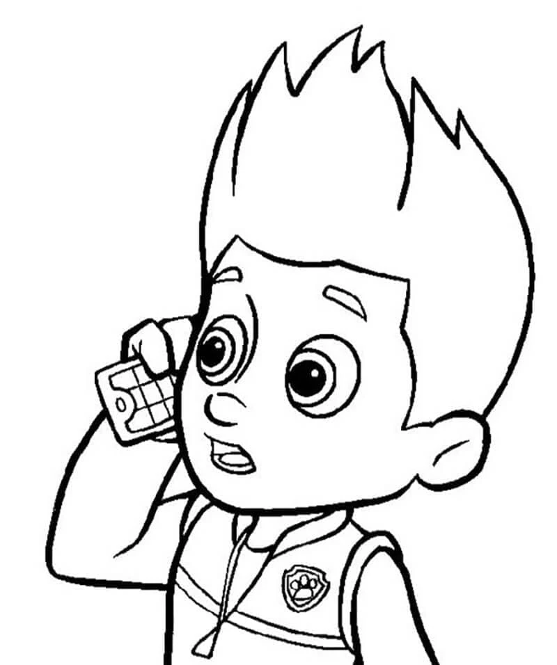 Ryder Paw Patrol boyama sayfası – yaratıcılığı geliştirir, keyifli zaman