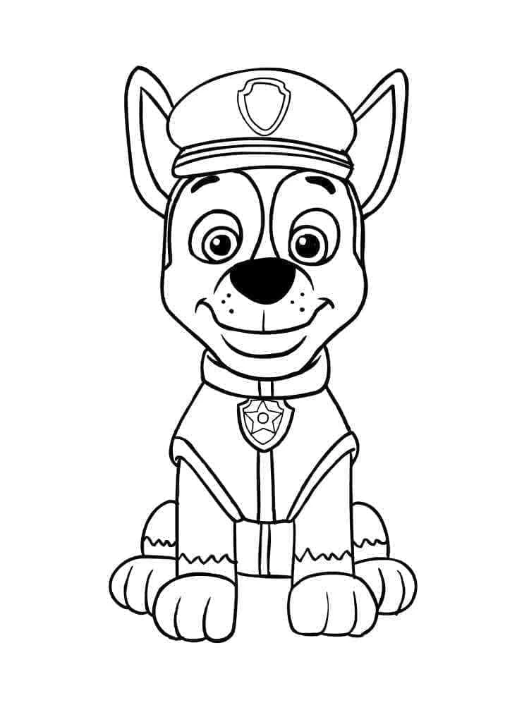Chase Paw Patrol boyama sayfası #17 – yaz tatili etkinliği, sabır ve özgüven kazandırır