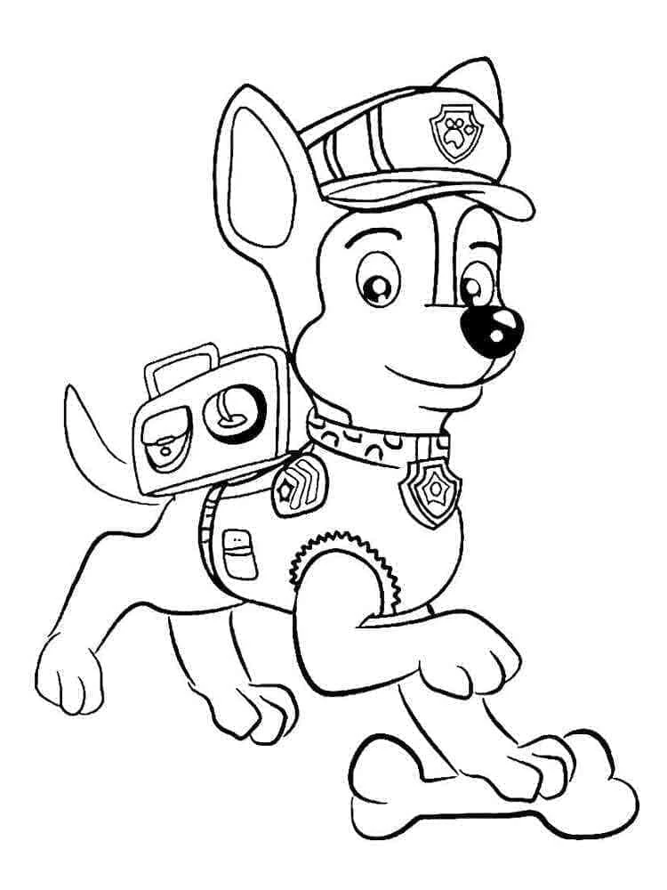 Chase Paw Patrol boyama sayfası #22 – hayal gücünü besler, tamamen ücretsiz