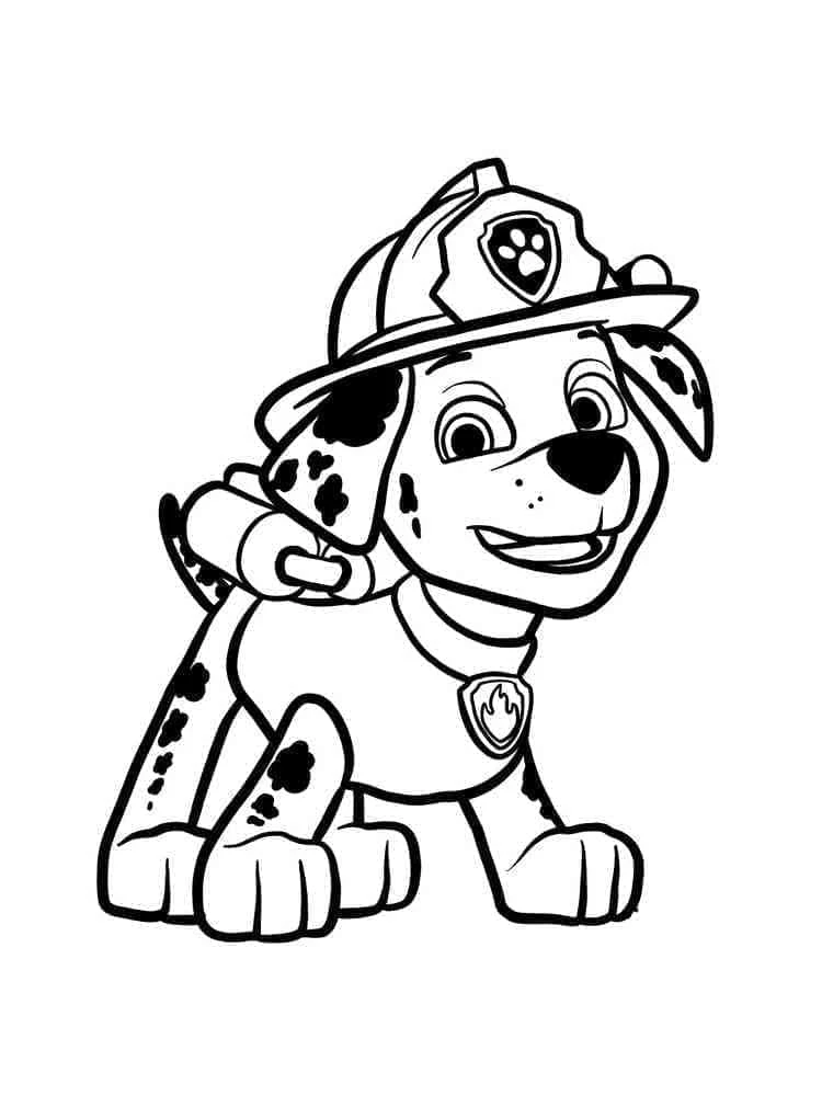 Marshall Paw Patrol boyama sayfası #30 – eğlenceli etkinlik, el becerilerini geliştirir