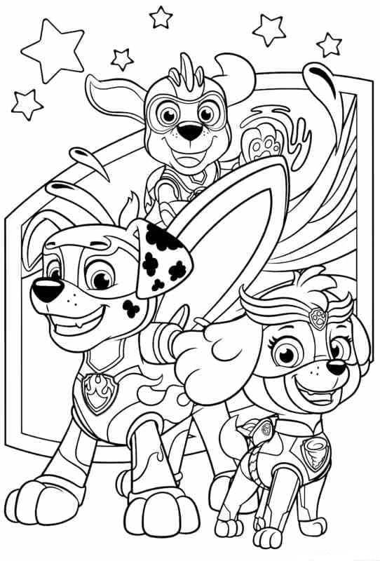 Zuma Paw Patrol boyama sayfası #14 – sevimli karakter, sanatsal çalışma