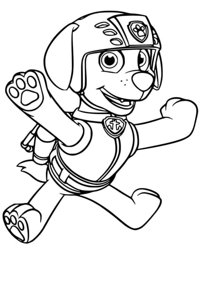 Zuma Paw Patrol boyama sayfası #18 – keyifli zaman, renkli çizimler