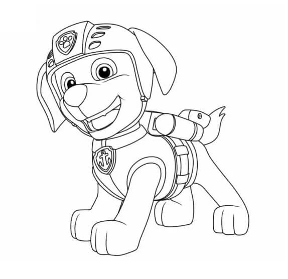 Zuma Paw Patrol boyama sayfası #24 – boyama çalışması, sınıf etkinliği