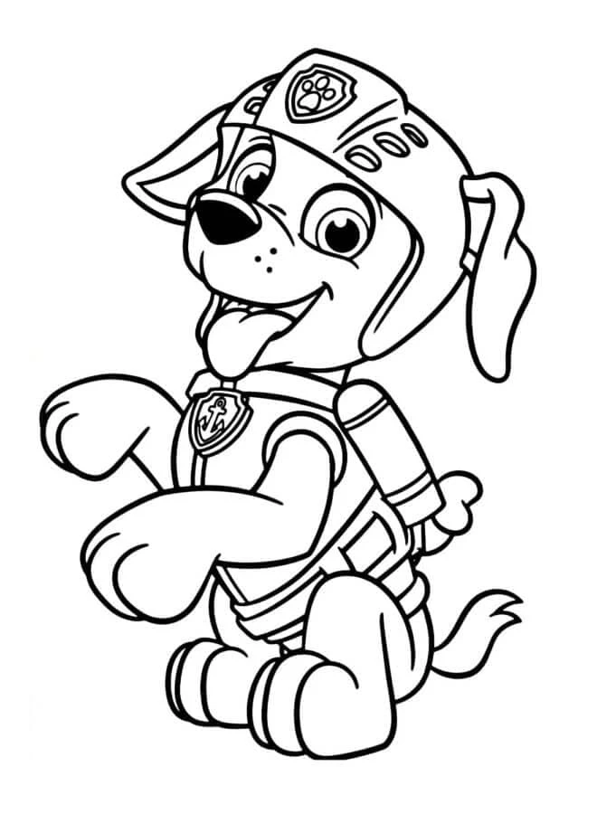 Zuma Paw Patrol boyama sayfası #26 – anaokulu etkinliği, motor becerileri destekler
