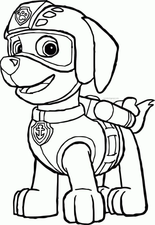 Zuma Paw Patrol boyama sayfası – yaratıcılığı geliştirir, keyifli zaman