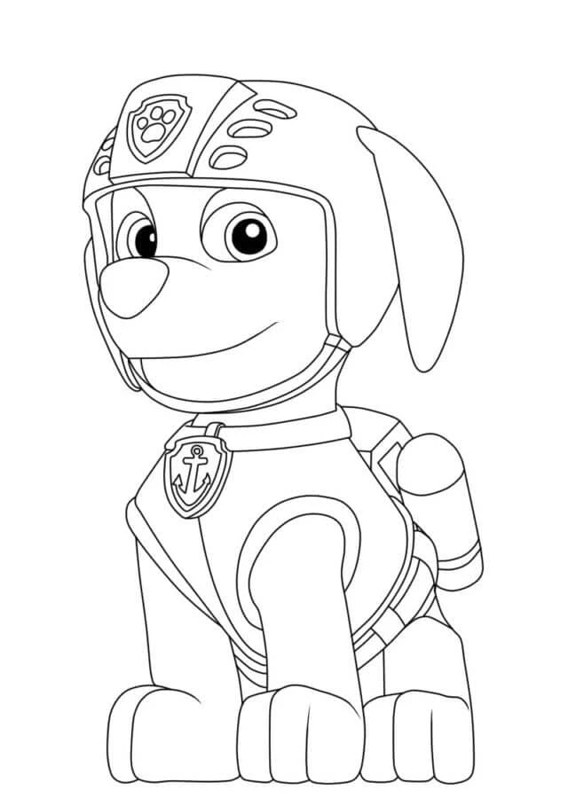 Zuma Paw Patrol boyama sayfası – okul öncesi, evde etkinlik