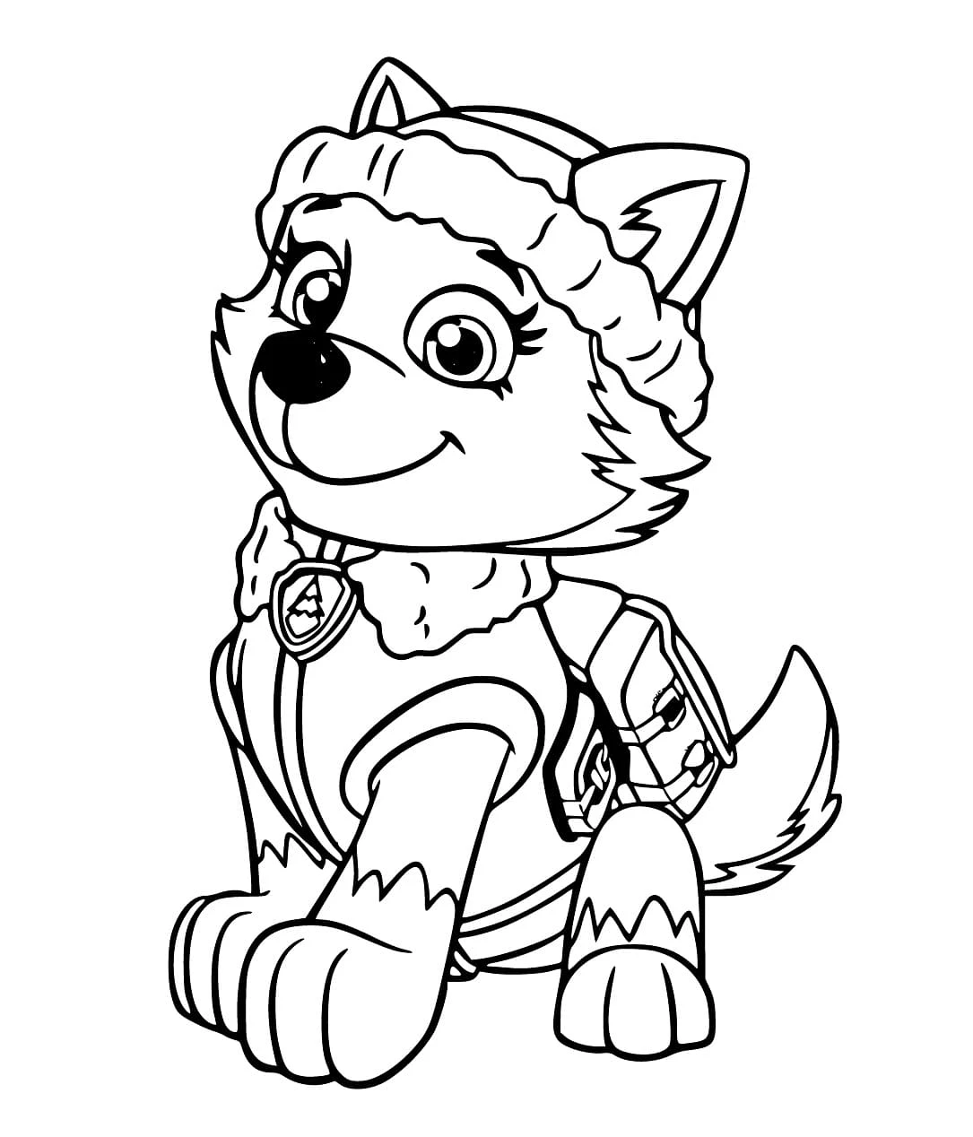 Everest Paw Patrol boyama sayfası – evde etkinlik, ücretsiz yazdır