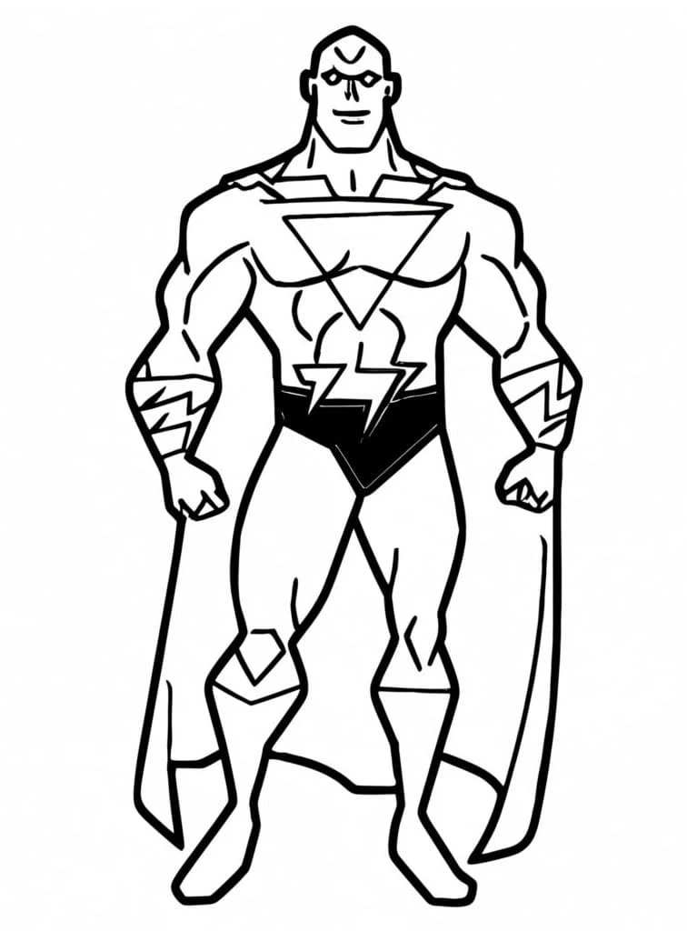 Black Adam boyama sayfası – yaratıcılık, eğlenceli etkinlik