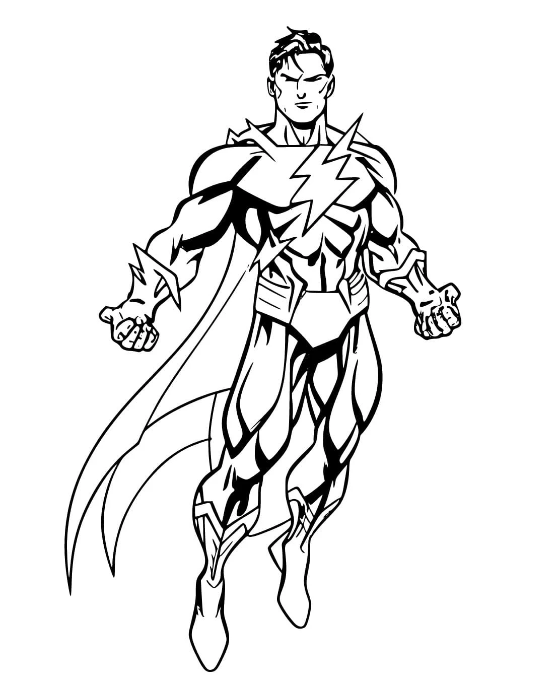Black Adam boyama sayfası – boyama etkinliği, çocuk aktivitesi