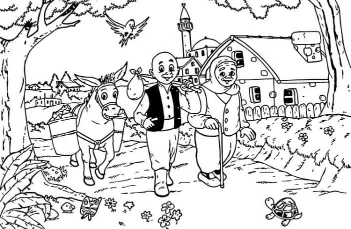 Keloğlan Masalları boyama sayfası – boyama etkinliği, çocuk aktivitesi