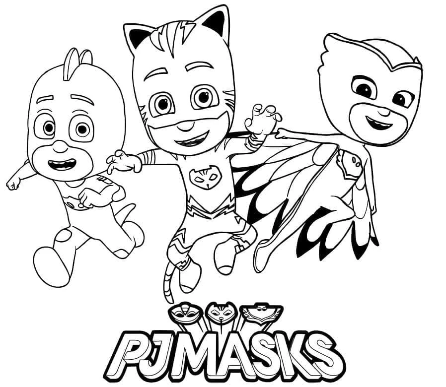 Pijamaskeliler boyama sayfası – el becerilerini geliştirir, boyama çalışması