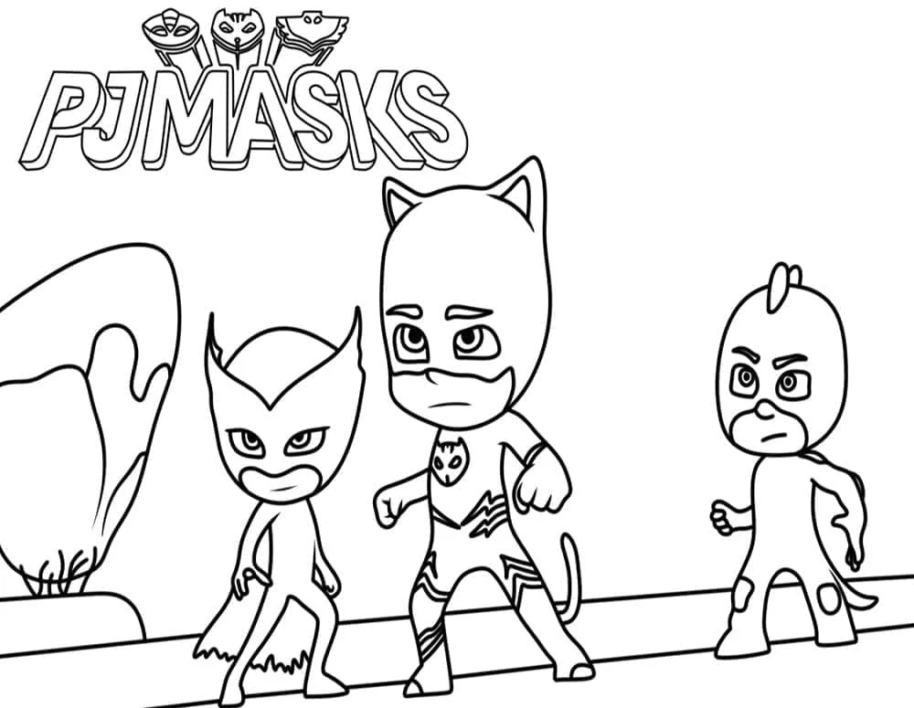 Pijamaskeliler boyama sayfası – boyama çalışması, yaratıcılığı geliştirir