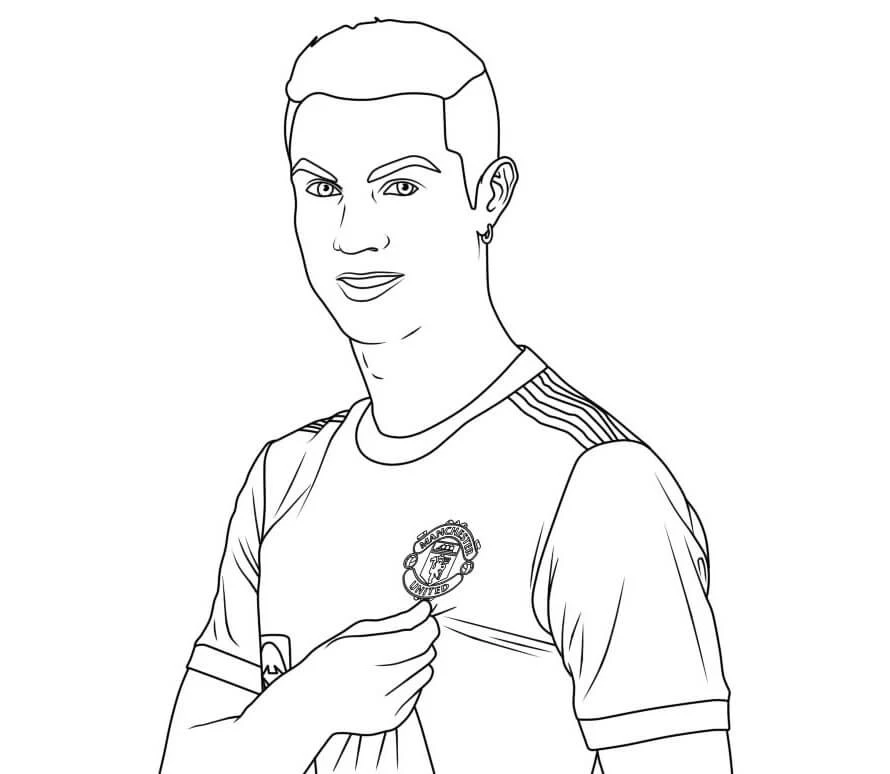 Cristiano Ronaldo boyama sayfası – okul öncesi, evde etkinlik