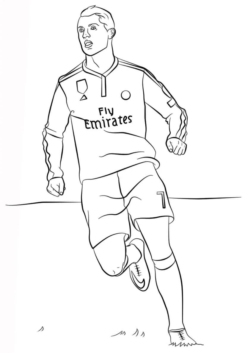 Cristiano Ronaldo boyama sayfası – boyama etkinliği, çocuk aktivitesi