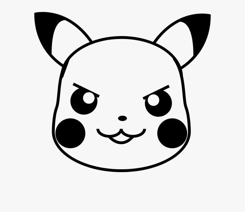 Pikachu boyama sayfası – basit çizim, kolay boyama