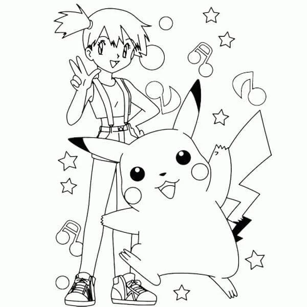 Pikachu boyama sayfası – el becerilerini geliştirir, boyama çalışması