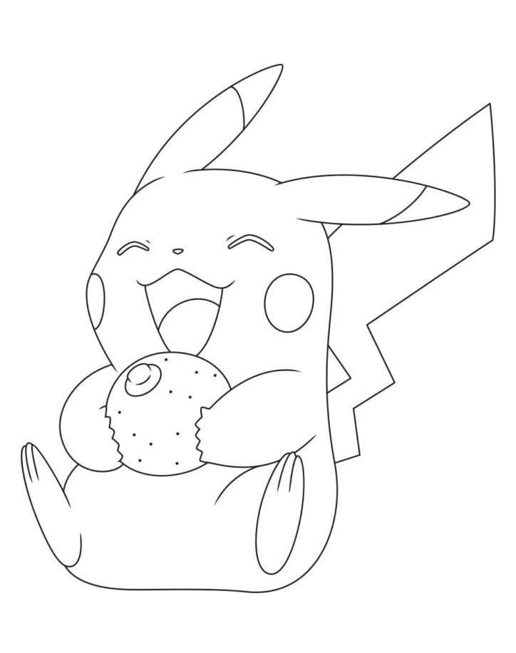 Pikachu boyama sayfası – boyama çalışması, yaratıcılığı geliştirir