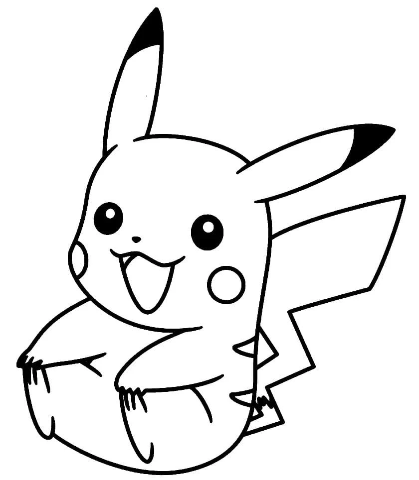 Pikachu boyama sayfası – boyama etkinliği, çocuk aktivitesi
