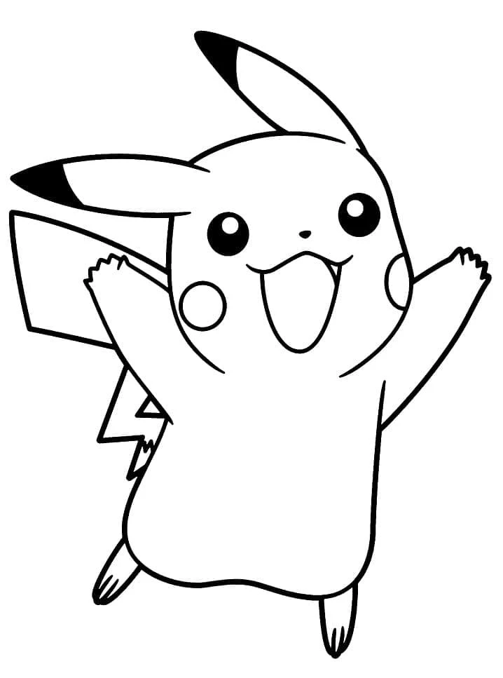 Pikachu boyama sayfası – keyifli zaman, renkli çizimler