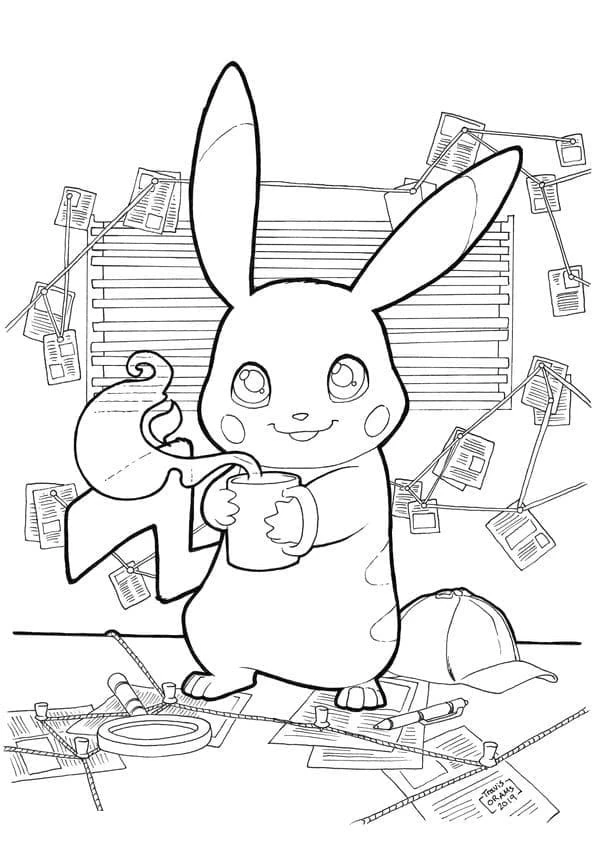 Pikachu boyama sayfası – evde etkinlik, ücretsiz yazdır