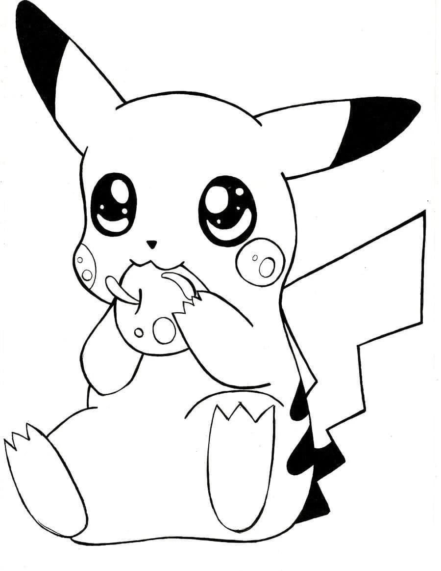 Pikachu boyama sayfası – sanatsal çalışma, çocuklar için
