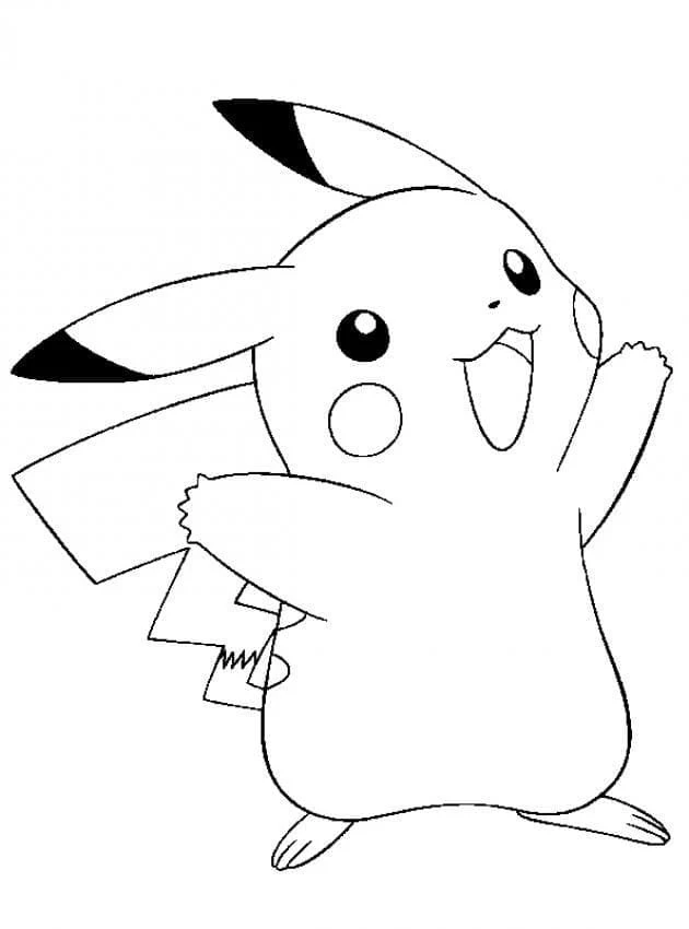 Pikachu boyama sayfası – yaratıcılığı geliştirir, keyifli zaman