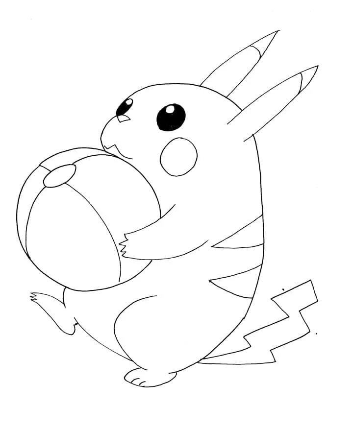 Pikachu boyama sayfası – okul öncesi, evde etkinlik