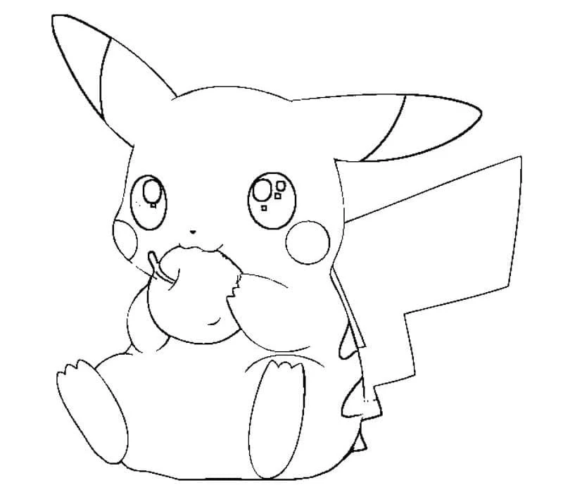 Pikachu boyama sayfası – keyifli zaman, renkli çizimler