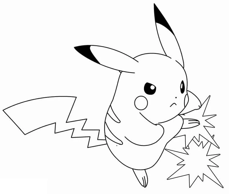 Pikachu boyama sayfası – boyama çalışması, yaratıcılığı geliştirir