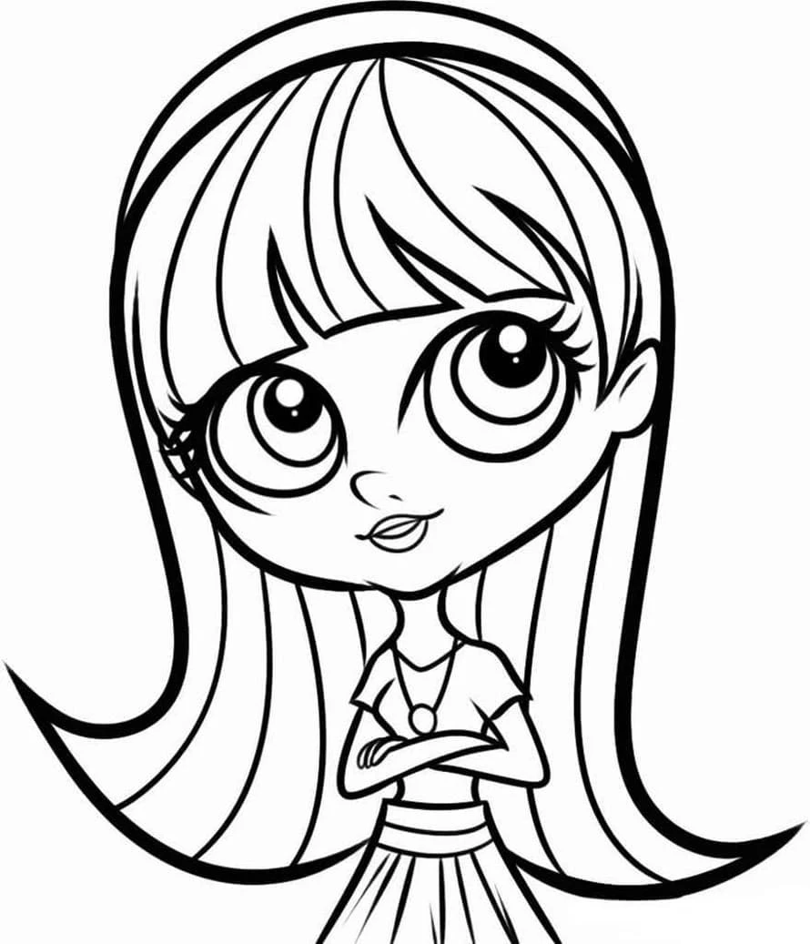 Littlest Pet Shop boyama sayfası – renkli çizimler, okul öncesi