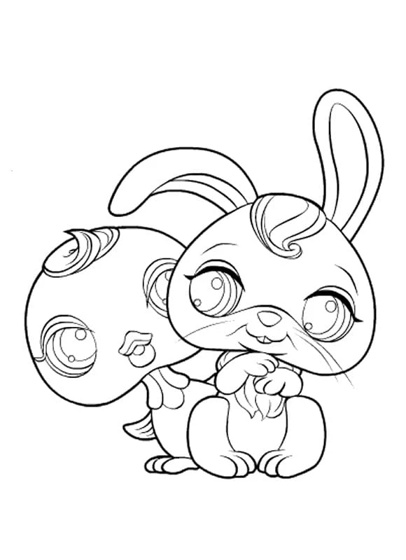 Littlest Pet Shop boyama sayfası – PDF indir, sevimli karakter