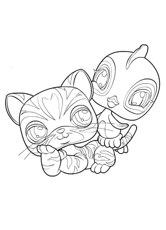 Littlest Pet Shop boyama sayfası – çocuklar için, çizgi film temalı
