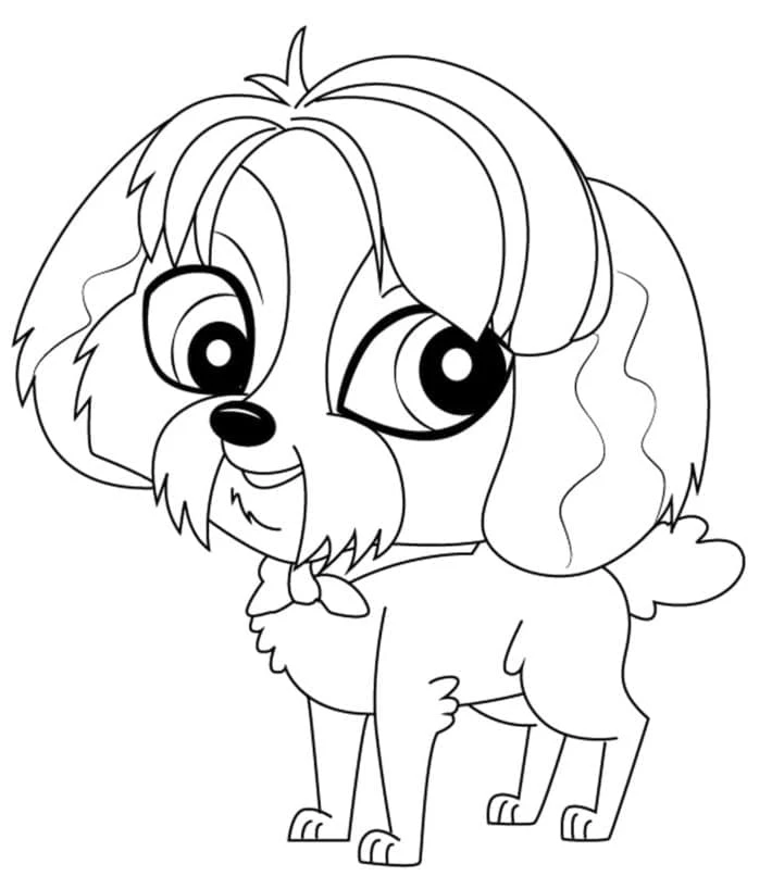 Littlest Pet Shop boyama sayfası – el becerilerini geliştirir, boyama çalışması