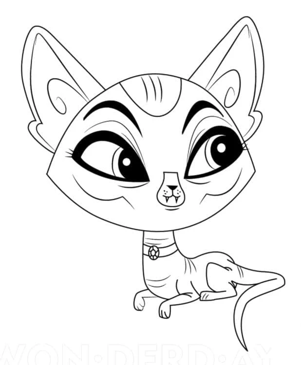 Littlest Pet Shop boyama sayfası – renkli çizimler, okul öncesi
