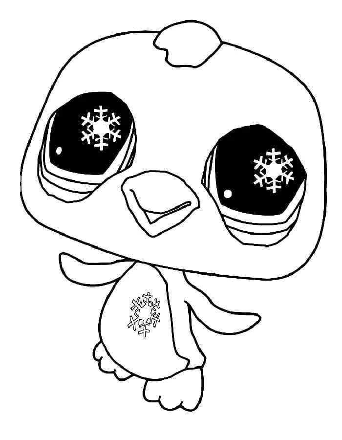 Littlest Pet Shop boyama sayfası – sevimli karakter, sanatsal çalışma