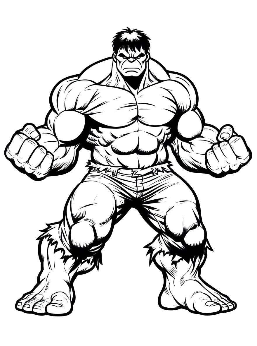 Hulk boyama sayfası – boyama çalışması, yaratıcılığı geliştirir