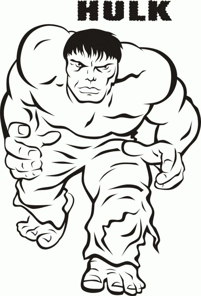Hulk boyama sayfası – kolay boyama, eğitici aktivite