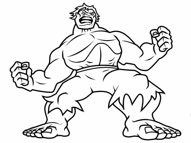 Hulk boyama sayfası – el becerilerini geliştirir, boyama çalışması