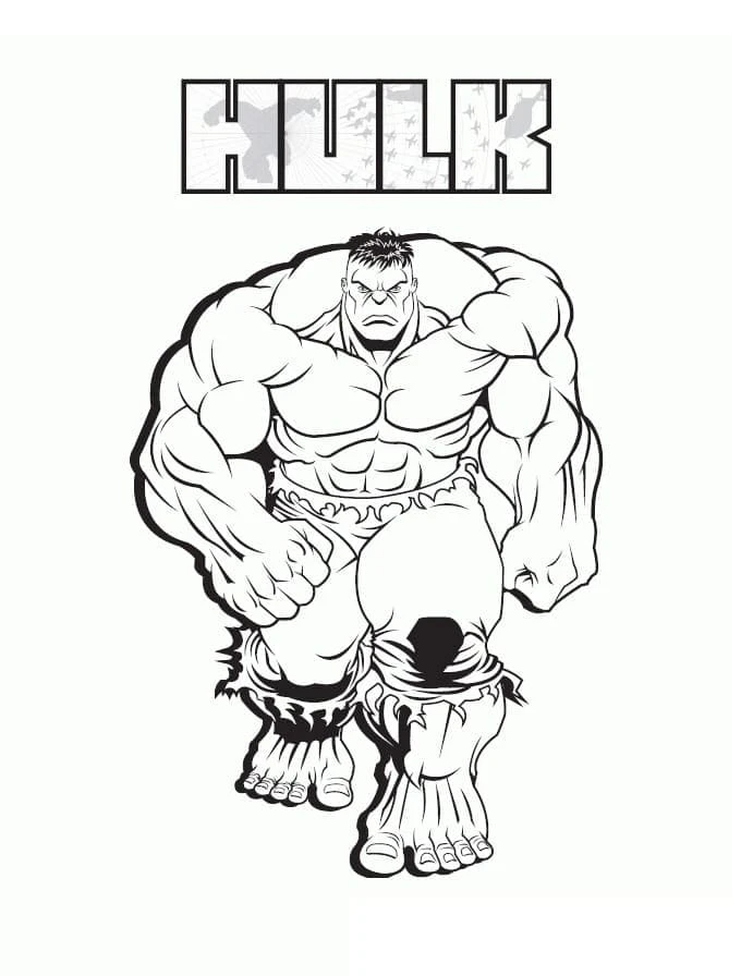 Hulk boyama sayfası – çocuk aktivitesi, PDF indir