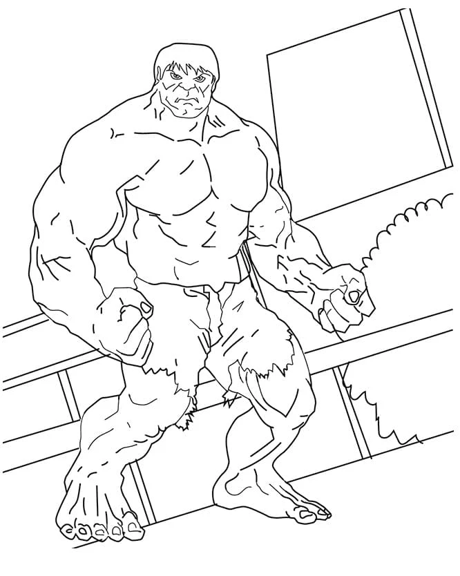 Hulk boyama sayfası – okul öncesi, evde etkinlik