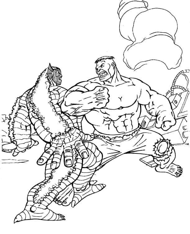 Hulk boyama sayfası – çizgi film temalı, basit çizim