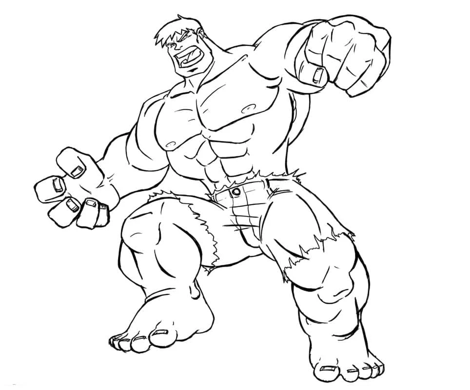 Hulk boyama sayfası – el becerilerini geliştirir, boyama çalışması