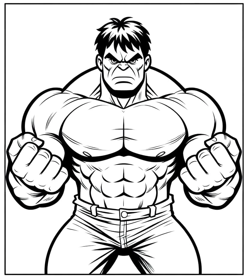 Hulk boyama sayfası – yaratıcılık, eğlenceli etkinlik