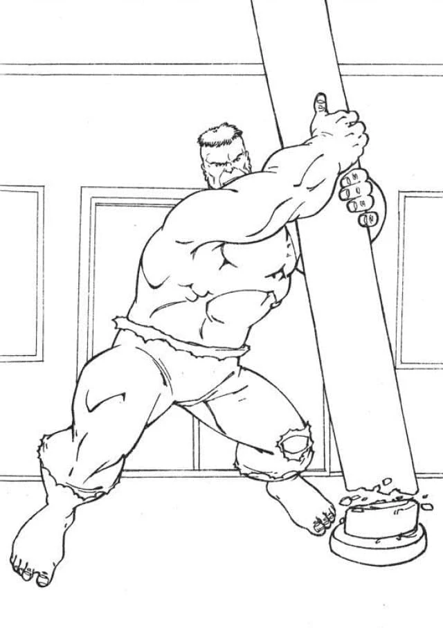 Hulk boyama sayfası – PDF indir, sevimli karakter