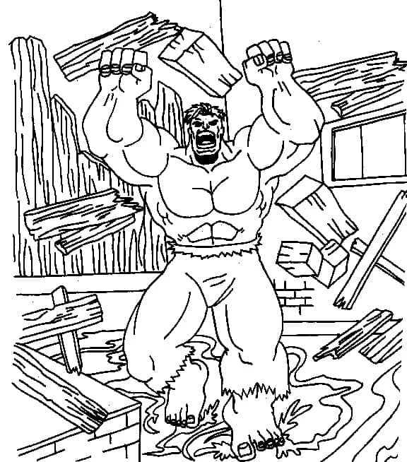 Hulk boyama sayfası – çocuklar için, çizgi film temalı