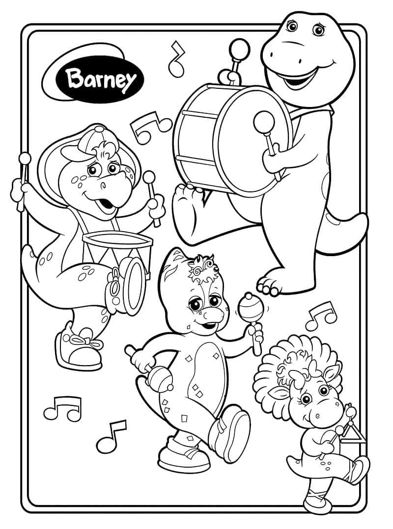 Barney ve Arkadaşları boyama sayfası #25 – kolay indirilebilir, eğlenceli öğrenme deneyimi