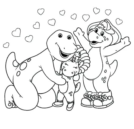 Barney ve Arkadaşları boyama sayfası #27 – mürekkep tasarrufu sağlar, PDF indir