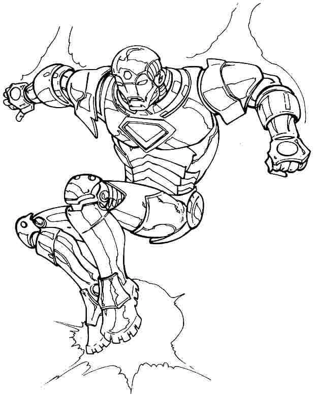 Demir Adam boyama sayfası – yaratıcılık, eğlenceli etkinlik